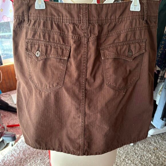 Faded glory Y2K chocolate brown mini skirt size 16 - Picture 2 of 5